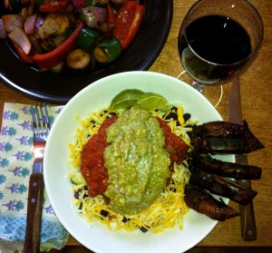 IMG_0128 Mexican Bowl with Grilled Portobello, Zucchini, and Peppers